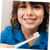 LRXIYODE Children Toothbrush for Kids Aged 2-12 with Supple Soft Bristles and Simple Shape Safe for Kids Teeth Manual Tooth Brush with Bucket for Comprehensive Cleaning White view 3