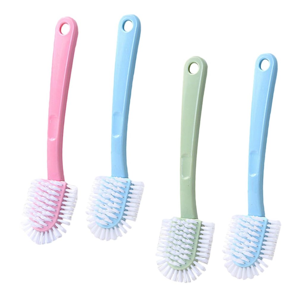 CTIRCHIU Plastic Shoe Cleaning Brushes for Effective Shoe Care 4pcs with Comfortable Anti-slip Handle Sturdy and Easy to Hold Cleaning Brush Set Random Color for Home and Kitchen Use
