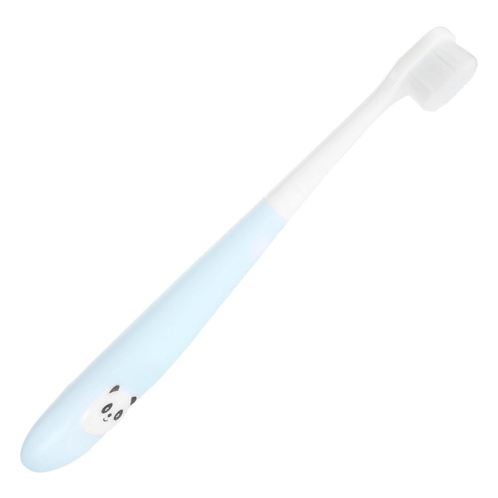 VICASKY Children's Handheld Toothbrush for Kids Aged 2-12 with Non-Slip Handle and Soft Bristles, Made of Pp and TPR, Convenient for Daily Oral Care at Home, White Simple Shape