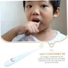 VICASKY Children's Handheld Toothbrush for Kids Aged 2-12 with Non-Slip Handle and Soft Bristles, Made of Pp and TPR, Convenient for Daily Oral Care at Home, White Simple Shape view 3