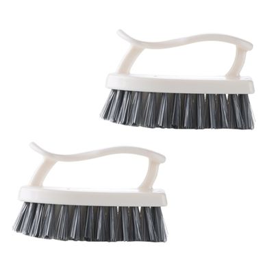 KAILIKETIY 2pc Bathroom Brush Shoes Brush Cleaning for Sink Tub Floor Detailing Clothes Washing Handle