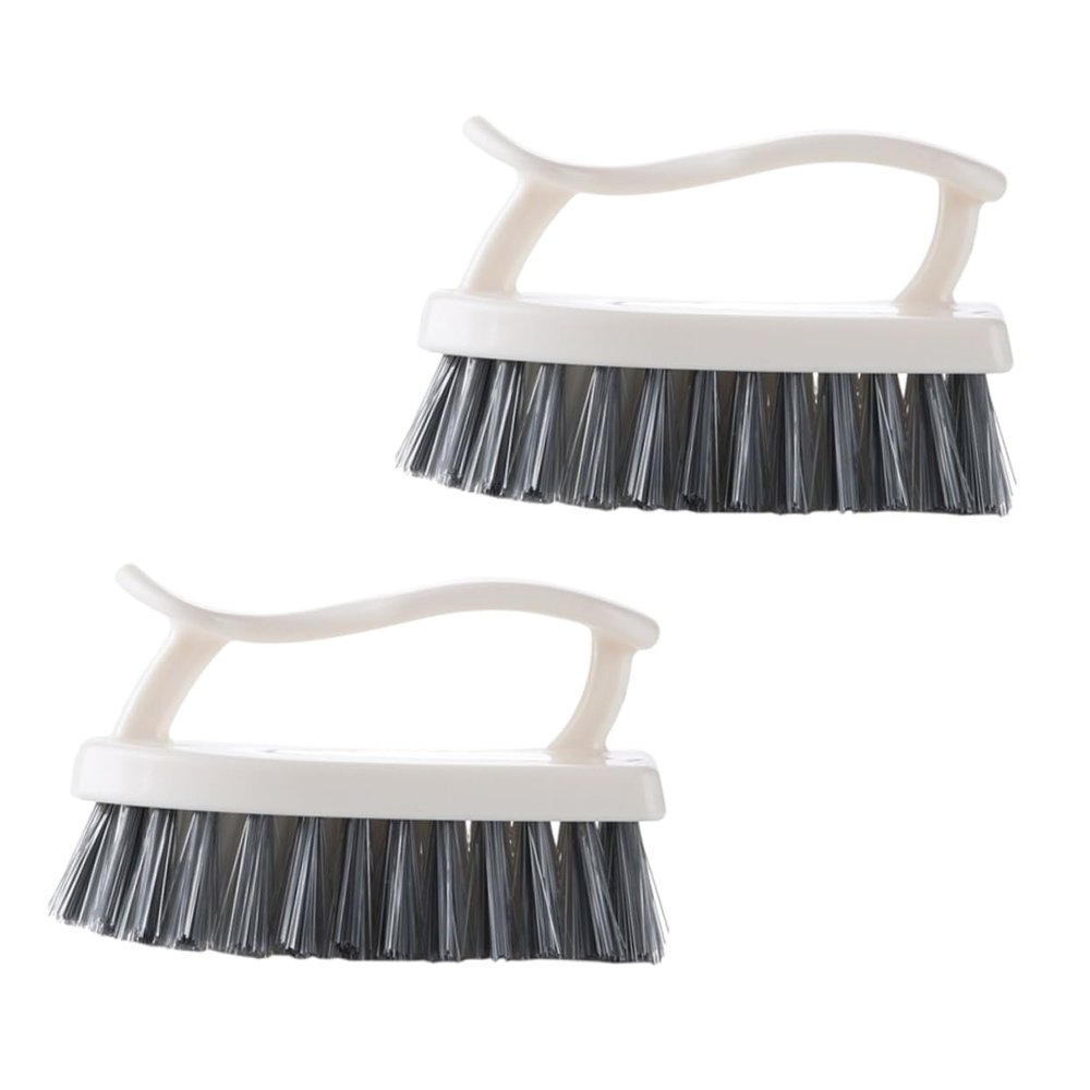 KAILIKETIY 2pc Bathroom Brush Shoes Brush Cleaning for Sink Tub Floor Detailing Clothes Washing Handle
