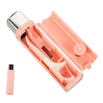 Homoyoyo Portable Floss Organizer Box with Automatic Dispensing Pink Household Teeth Floss Pick Box for Daily Use for Travel and Home