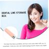 Homoyoyo Portable Floss Organizer Box with Automatic Dispensing Pink Household Teeth Floss Pick Box for Daily Use for Travel and Home view 3