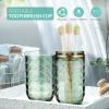 HOMOCONO Toothbrush Storage Case and Makeup Brush Holder Travel Toothbrush Cup with Dual Function Reusable PET Material Stylish Green Design for Camping and Travels view 4