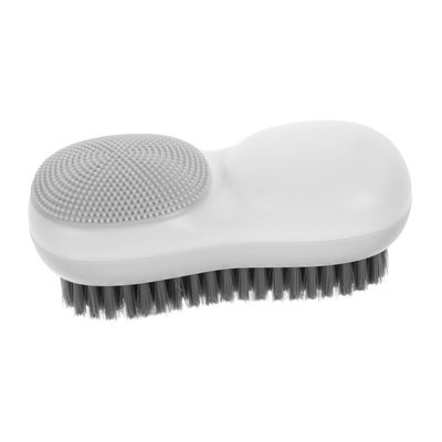 Veemoon Laundry Scrubbing Brush with Soft Bristles and Smooth Edges for Household Cleaning, Portable White Clothes and Shoe Brush Made of Sturdy Abs and Tpr Materials, for Kitchen