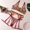 Babydoll Lingerie Set, See Through Plus Size Lingeries Dress Garter Belt Sexy Lingerie for Women Sets Floral Lace Babydoll Nightwear view 2