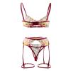 Babydoll Lingerie Set, See Through Plus Size Lingeries Dress Garter Belt Sexy Lingerie for Women Sets Floral Lace Babydoll Nightwear view 3