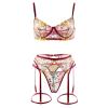 Babydoll Lingerie Set, See Through Plus Size Lingeries Dress Garter Belt Sexy Lingerie for Women Sets Floral Lace Babydoll Nightwear view 4