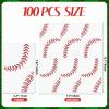 100 PCS Baseball Paper Napkins, Disposable Baseball Bathroom Guest Hand Towels Sports Theme Dinner Napkins Decorative for Kitchen Home Birthday Baby Shower Party Decoration (Baseball) view 2