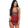 Sexy Lingerie for Women Sets, Plus Size See Through Babydoll Bodysuit Hollow out Women Babydoll Sexy Lingerie Lace Sleepwear Nightwear view 3