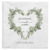 100Pcs Personalised Napkins for Weddings, Custom 5x5 Cocktail Napkins with Name&Date, Wedding Table Decor for Engagement Party, Anniversary Date (20) view 1