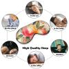 Colorful Peach Watercolor Design Sleep Mask for Women Men Side Sleeper Eye Cover with Adjustable Strap Soft Breathable Blackout Mask Slip-Free Deep Sleeping Travel Essentials view 4