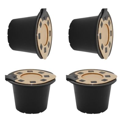 4pcs Reusable Refillable Coffee Pods with Stainless Steel Lid Practical Coffee Brewing Tool for Espresso Machine Stainless Steel Coffee Pods