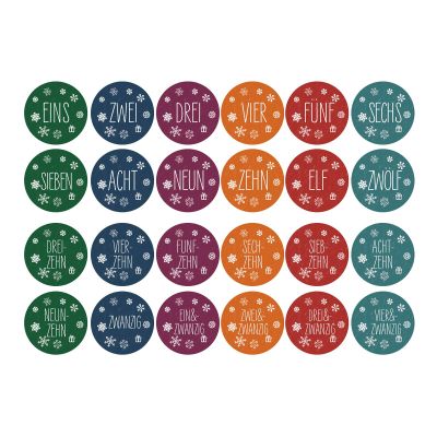 240x Christmas Countdown Advent Calendar Number Sticker Package Seal Label Countdown Calendar Tear Off