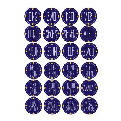 240x Christmas Countdown Advent Calendar Number Sticker Package Seal Label Countdown Calendar Tear Off