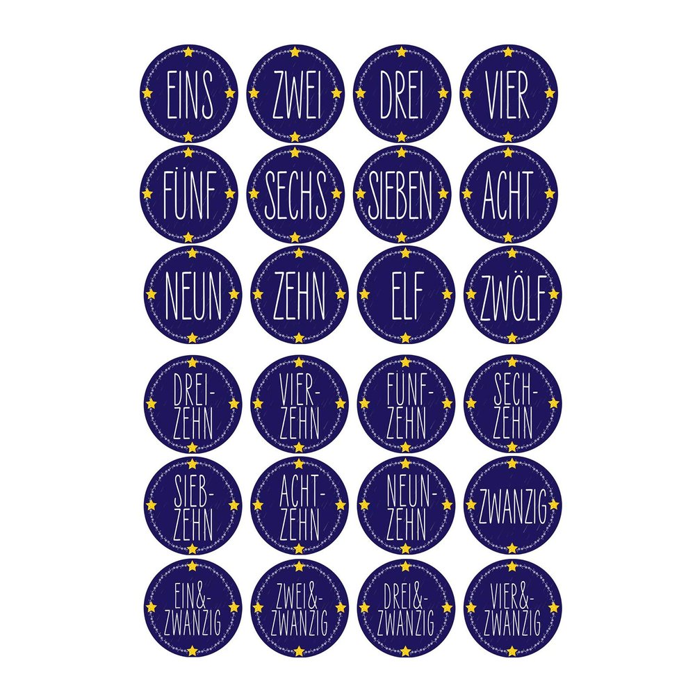 240x Christmas Countdown Advent Calendar Number Sticker Package Seal Label Countdown Calendar Tear Off