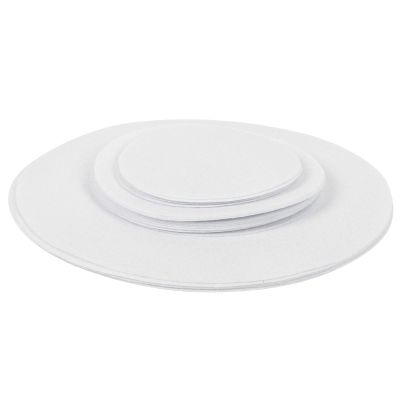HEEPDD Dish Drying Mat Felt Dish Protection Pad Food Plate Pad China Storage Protector 3 Sizes Cuttable with Thick Felt for Cabinet RV Dishes Storage (24PCS)