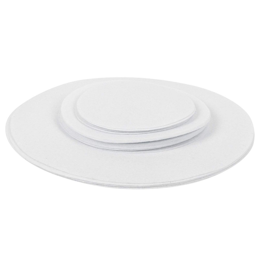 HEEPDD Dish Drying Mat Felt Dish Protection Pad Food Plate Pad China Storage Protector 3 Sizes Cuttable with Thick Felt for Cabinet RV Dishes Storage (24PCS)
