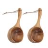 CIYODO 2pcs Elegant Bath Scoop Long Handle Water Ladle Comfort Grip for Sauna Bathroom view 1