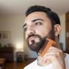 Beard Comb and Brush Set - Natural Boar Bristle Beard Mustache Brush and Comb Kit | Travel-Friendly Barber Styling Grooming Tools for Massaging Face Removing Debris view 2