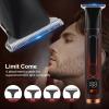 Back Shaver for Men, Mens Electric Back Shaver Body Grooming Kit, Cordless Back Hair Trimmer with Foldable Extendable Long Handle,Nose Hair Trimmer,Beard Trimmer,LED Display for Back Chest Face view 2