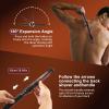 Back Shaver for Men, Mens Electric Back Shaver Body Grooming Kit, Cordless Back Hair Trimmer with Foldable Extendable Long Handle,Nose Hair Trimmer,Beard Trimmer,LED Display for Back Chest Face view 4