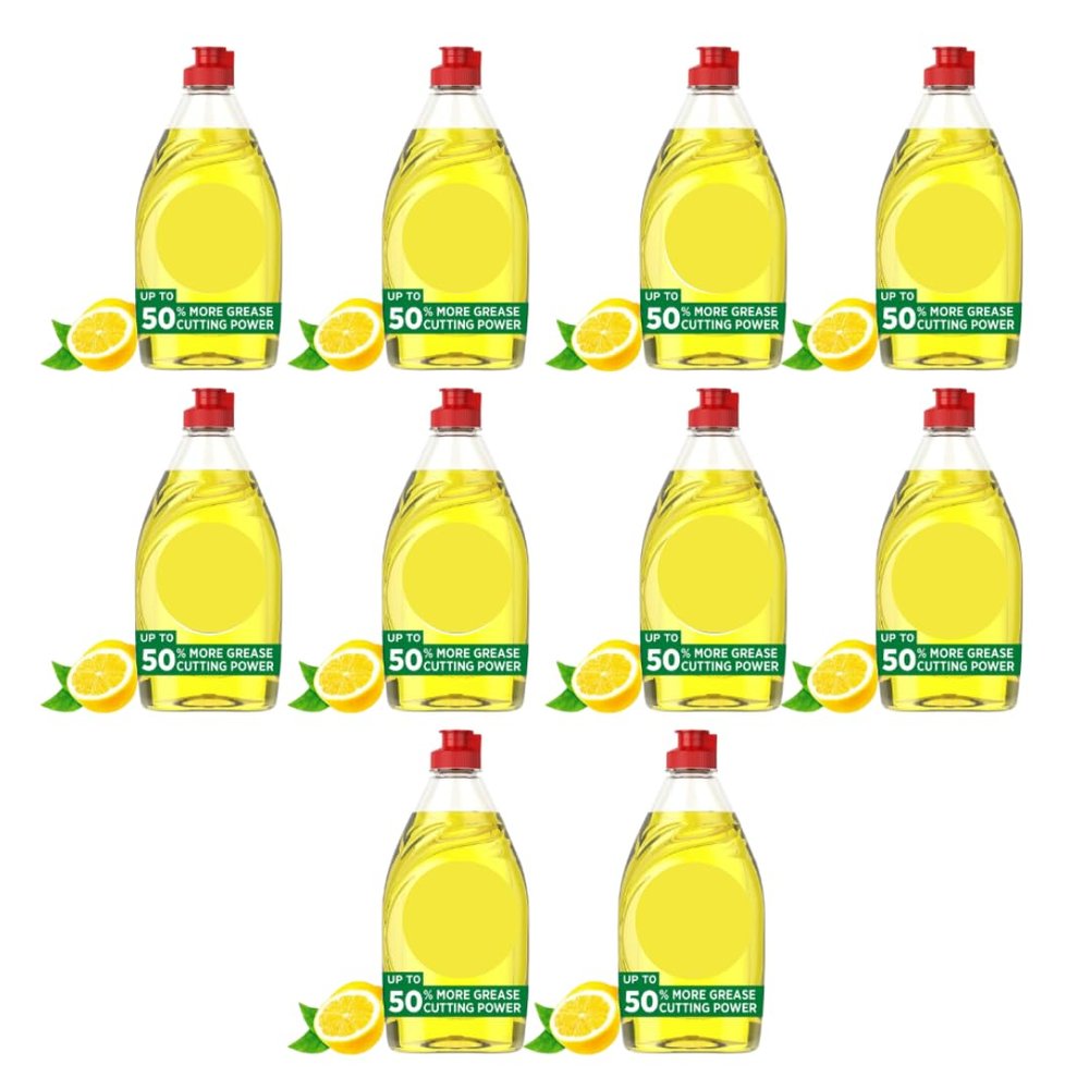 Priceless Discounts Online Washing Up Liquid 10 x 320ml Bottles Powerful Grease-Cutting Dishwashing Liquid Concentrated Formula Long-Lasting Fresh Scent Gentle on Hands Kitchen Cleaning Essential