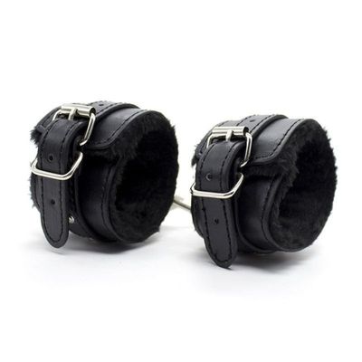 Adjustable Wrist Length, Classic Black Leather Button Gloves, Beginner Fitness Gloves, Comfortable Plush Toy Wristband