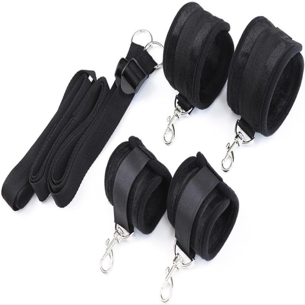 Black 2-Line Exercise Belt With Indoor Training Fixation Belt And Sports Accessories Provide A Comfortable Sleeping Experience And Mattress Fixation Function To Promote Emotional Bonds