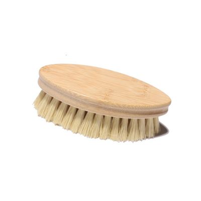 Zymoplas Shoe Washing Brush Oval Shaped Short Handle Wood Cleaning Tool Kitchen Bathroom Supplies Useful Vegetable Scrubber