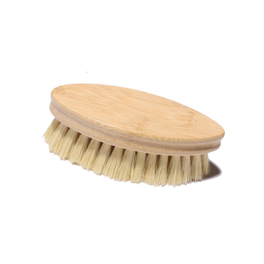 Zymoplas Shoe Washing Brush Oval Shaped Short Handle Wood Cleaning Tool Kitchen Bathroom Supplies Useful Vegetable Scrubber