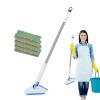 Tktouci Floor Mop | 360 Degree Rotatable Triangular Tile Mop with 4 Pads - Cleaner Tool 47 Inch Handle for Window Door Furniture House Bedroom view 1
