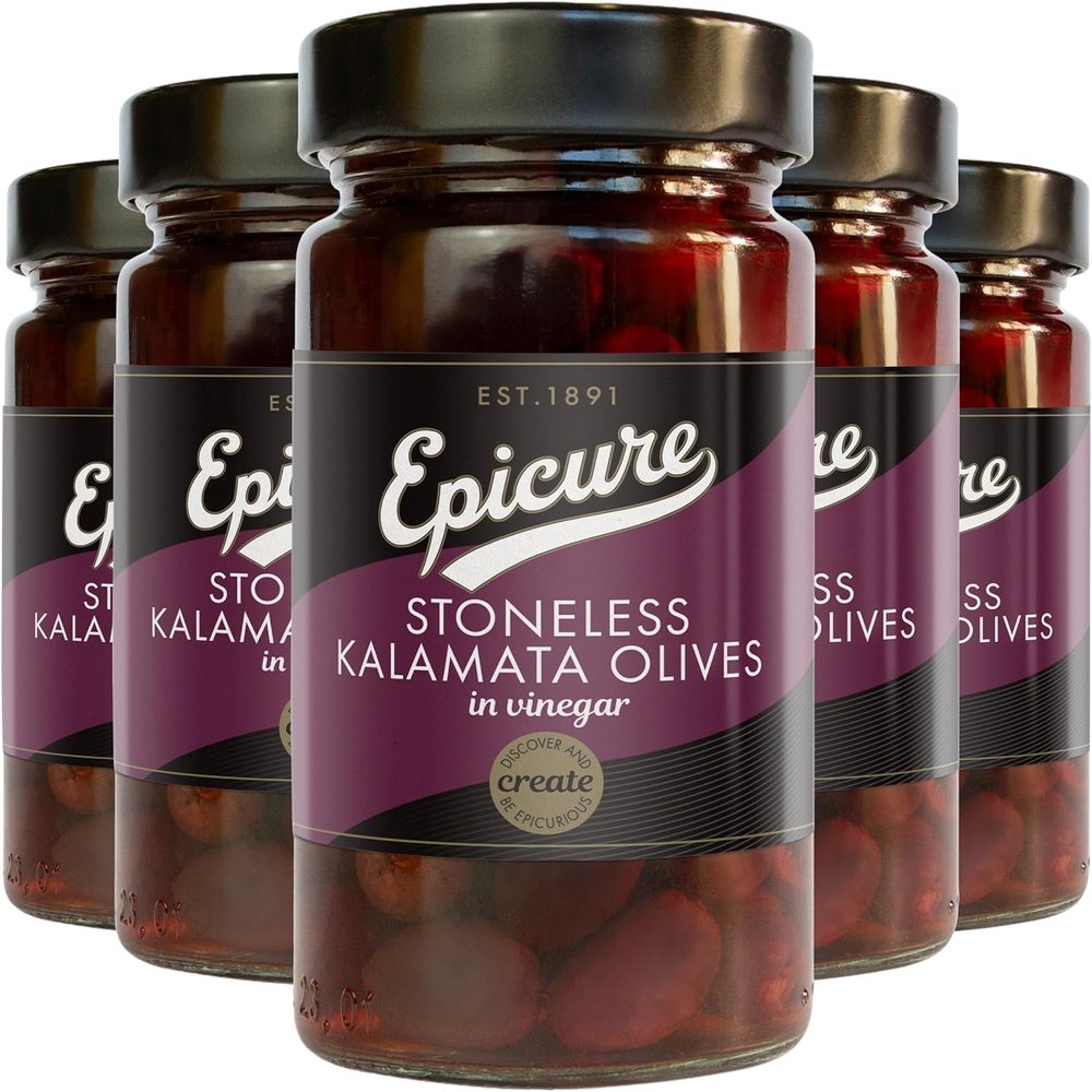 Epicure Stoneless Kalamata Olives in Vinegar, 295 g (6-Pack)