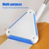 Uhngw Wall Cleaning Mop | 360 Degree Rotatable Triangular Cleaning Mop with 4 Pads | 47 Inch Handle Multipurpose Scrubber for Hardwood Tile Baseboard view 2