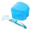GANAZONO Denture Box for Denture Cleaning Storage Case Bath Soaking Container Strainer view 1
