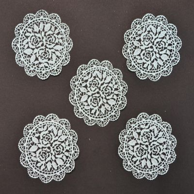 15 x Simply Heaven Edible Pre-Made Ready to Use Edible Cake Lace Made from mat 1 (Baby Blue)