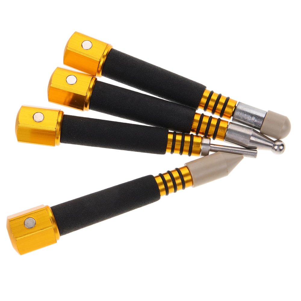 GANAZONO 4pcs Paintless Dent Remover Tool Kit with Replaceable Heads Magnetic Tap Down Pen for Automotive Dent Repair DIY Use