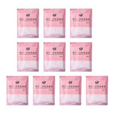 10pcs Thickened Bath Bucket Film Bag TravelDisposable Bathtub Cover Bag Portable Cleanliness Friendly In Hotel Bath Bag Dirt Isolation Bathtub Cover Bath Bag Enlarged Size Bath Bag