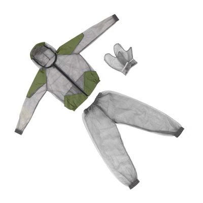 Beaupretty Mosquito Prevention Clothing Set Xl Breathable Mesh Hooded Jacket and Pants with Gloves Sun Protection Outdoor Suit for Camping, Hiking, Fishing, Gardening