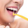 VICASKY 50pcs Interdental Brushes Yellow Floss Head Dental Cleaning Brush for Teeth Gum Care view 4