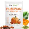 Pumpkin Seed Oil Capsules, 300PCS, Cold Pressed & Efficient Absorption, Essential Fatty Acids & Phytosterols, Supports Hair, Urinary, Bladder Heart & Skin Supplement view 1