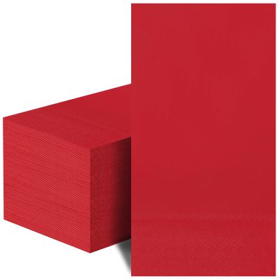 100 Pcs Red Paper Napkins Disposable - Red Guest Dinner Napkins for Bathroom Wedding Birthday Anniversary Christmas Party