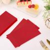 100 Pcs Red Paper Napkins Disposable - Red Guest Dinner Napkins for Bathroom Wedding Birthday Anniversary Christmas Party view 4