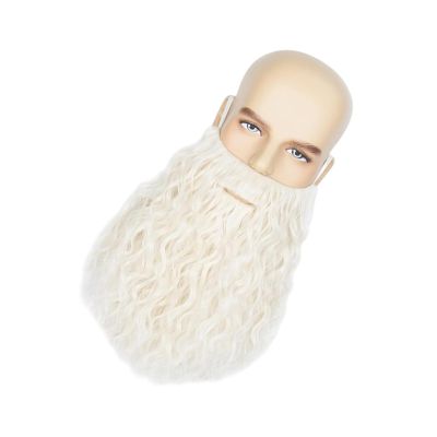 Long Curly Wizard Beard With Elastic Band Novelty Facials Hair Halloween Fake Beard Mustache For Cosplay Party Supplies Halloween Fake Beard