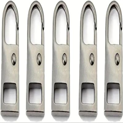 KYUEPONG Zipper Pulls,Zipper Pull, 5 Pcs Zipper Universal Instant Fix Zipper Repair Kit Replacement Zip Slider for DIY Tool(5 Pcs Gun Color)