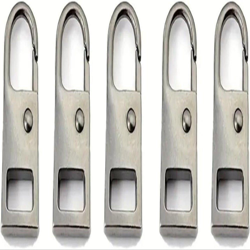 KYUEPONG Zipper Pulls,Zipper Pull, 5 Pcs Zipper Universal Instant Fix Zipper Repair Kit Replacement Zip Slider for DIY Tool(5 Pcs Gun Color)