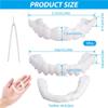 2 Pairs False Teeth Veneers Top and Bottom Fake Teeth Cosmetic Teeth Veneers Instant Comfort Clip in Veneers Teeth for Men and Women view 4