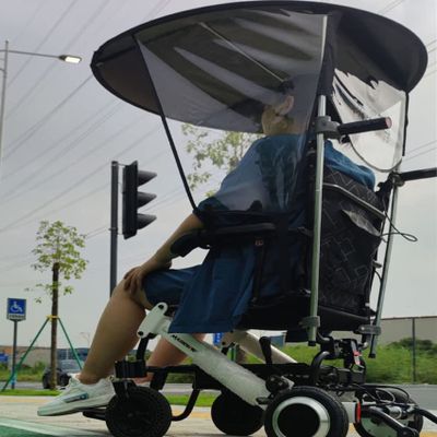 Wheelchair Umbrella Cover - Sun and Rain Protection for Electric and Manual Wheelchairs - Durable Canopy for Outdoor Use