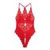 Crotchless Lingerie for Women Sets, Plus Size See Through Sex Tie up Lingeries Btsm Deep V Neck Sexy Lace Babydoll Lingerie See Through Mesh Nightdress view 1